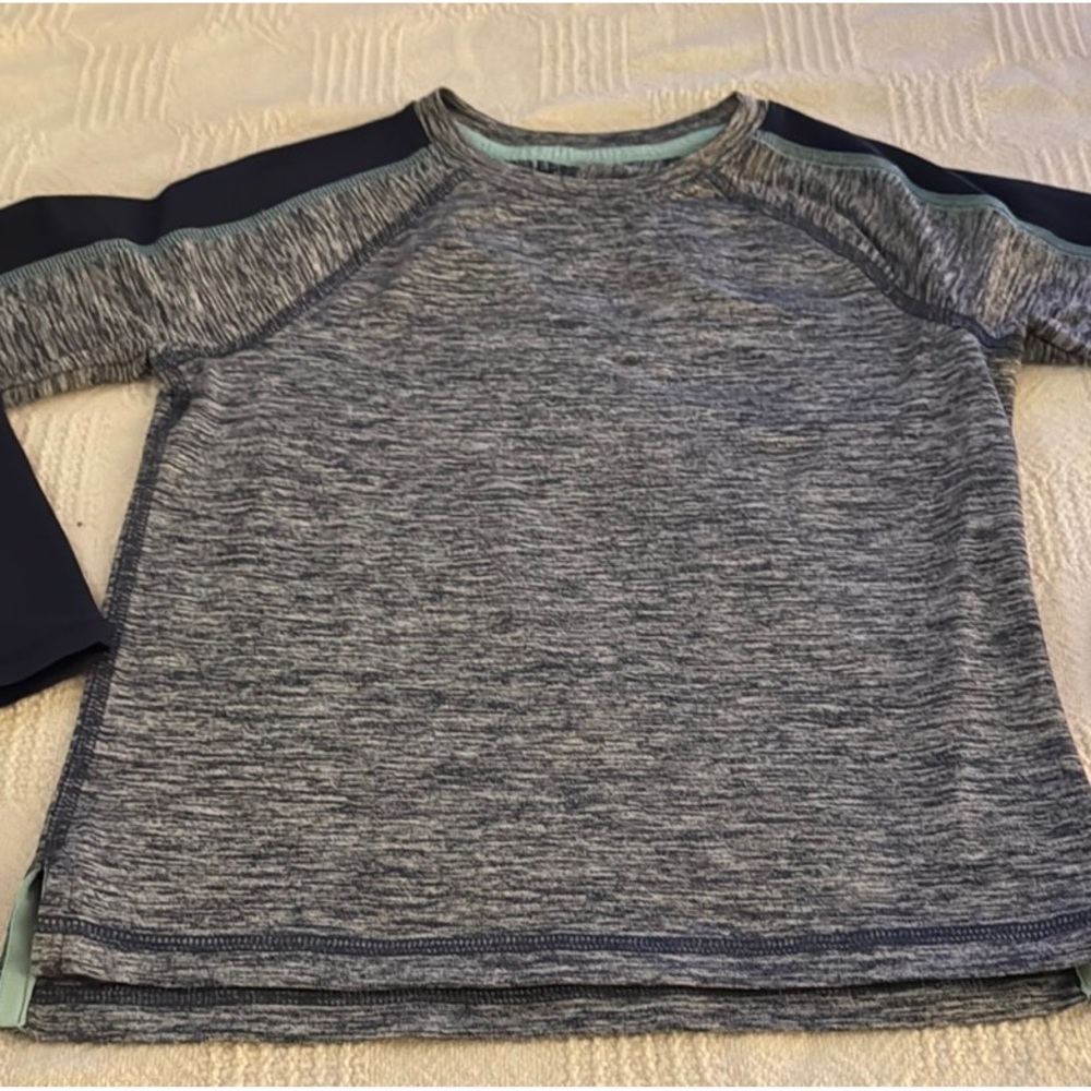 All in Motion Kids Heathered Blue Long Sleeve Tee